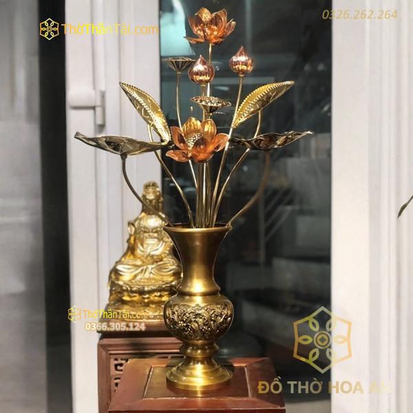 Bó Hoa Sen 11 Cành Đồng Đài Loan Cao 70cm