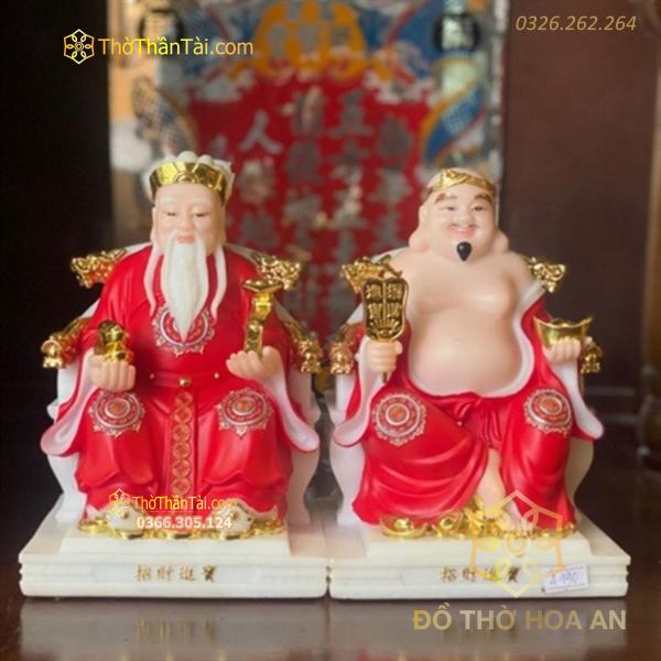 Tượng Thần Tài Thổ Địa Bột Đá Đỏ