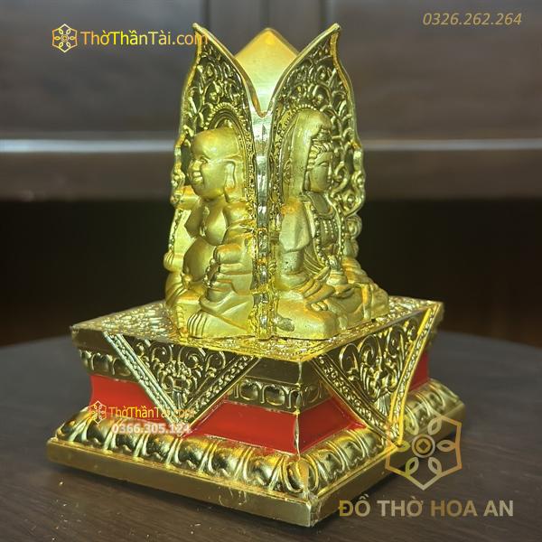 Tượng Tam Thế Phật Kính Đế Vuông Đặt Ô Tô-Bàn Làm Việc