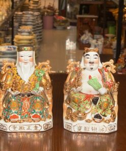 Tượng Thần Tài Thổ Địa Sứ Gấm Cổ