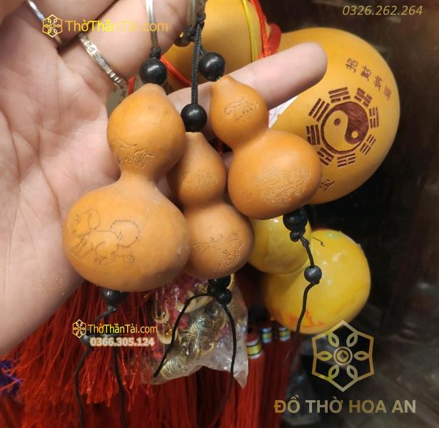 Hồ Lô Gỗ/Móc Treo Chìa Khóa Hồ Lô 12 Con Giáp