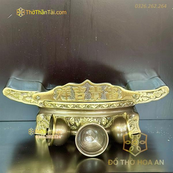Kỷ Ngai Thờ 3 Chén Đồng Hun