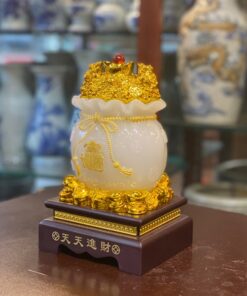 Túi Tiền Vàng Màu Trắng Chiêu Tài