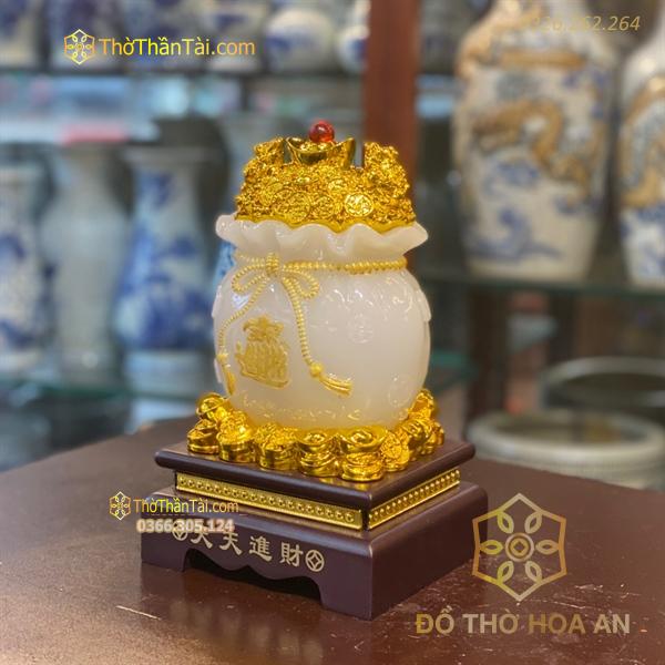 Túi Tiền Vàng Màu Trắng Chiêu Tài