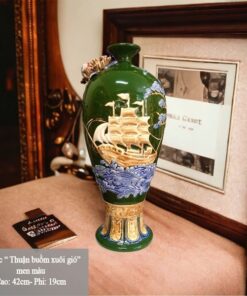 Mai Bình Thuận Buồm Xuôi Gió Men Màu Đắp Nổi