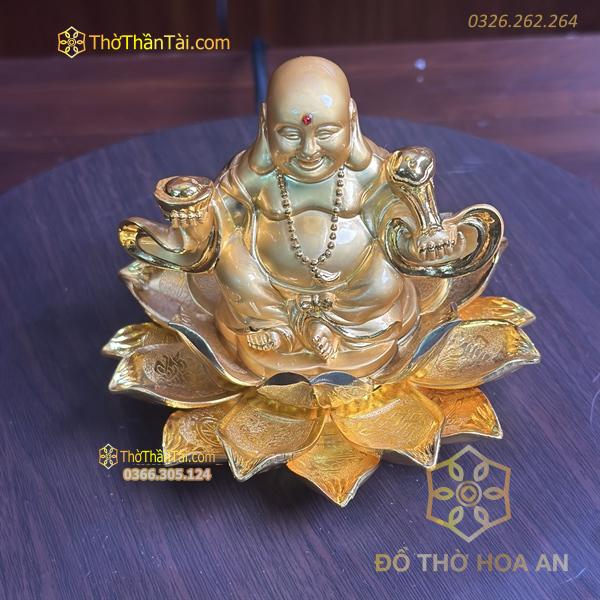Tượng Di Lặc Tọa Sen Đặt Ô Tô-Bàn Làm Việc