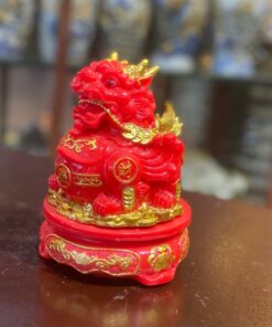 Tỳ Hưu Phong Thủy Đế Xoay Bột Đá Đỏ
