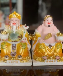Tượng Thần Tài Thổ Địa Bột Đá Vàng SP001256