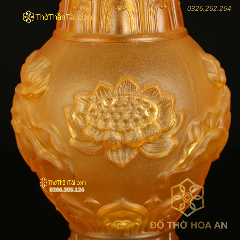 Lọ Hoa Lưu Ly Vàng