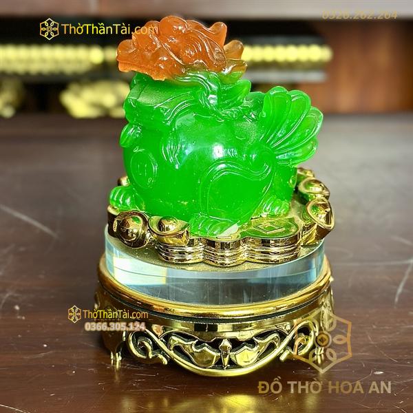 Tỳ Hưu Phong Thuỷ Xoay Đế Kính Xanh