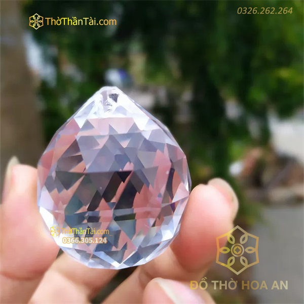 Cầu Treo Phong Thủy Pha Lê Trắng