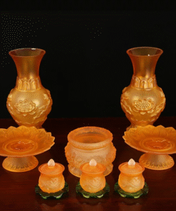 Lọ Hoa Lưu Ly Vàng