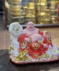 Phật Di Lặc Như Ý Bột Đá Đỏ