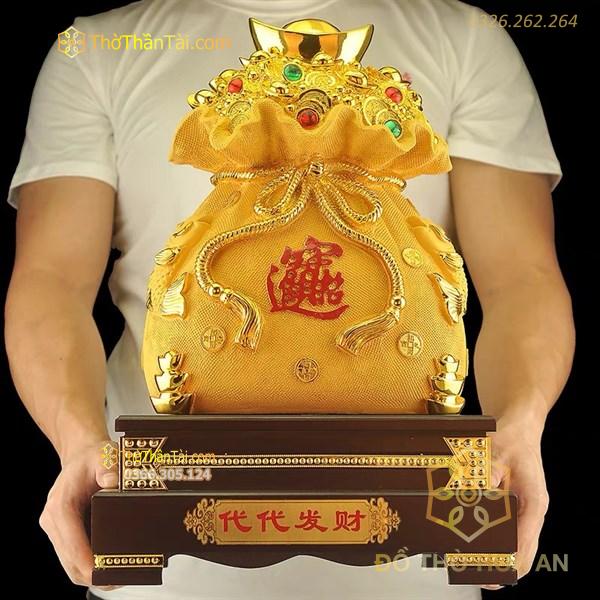 Túi Tiền Chiêu Tài Tiến Bảo Vàng Kim