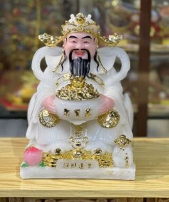 Tượng Thần Tiền/ Thần Phát Phú Quý Trắng
