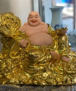 Tượng Di Lặc Như Ý Dát Vàng 24K