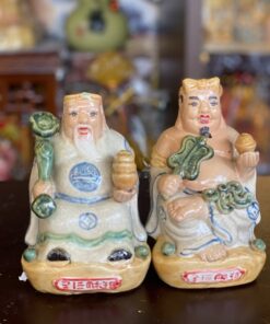 Tượng Thần Tài Thổ Địa Sứ Men Rạn Đắp Nổi
