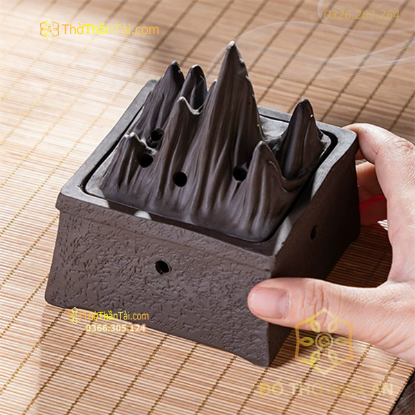 Lư Đốt Trầm Hình Núi Đế Vuông