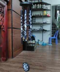 Chuông Gió Treo Bát Quái Âm Dương Màu Đen