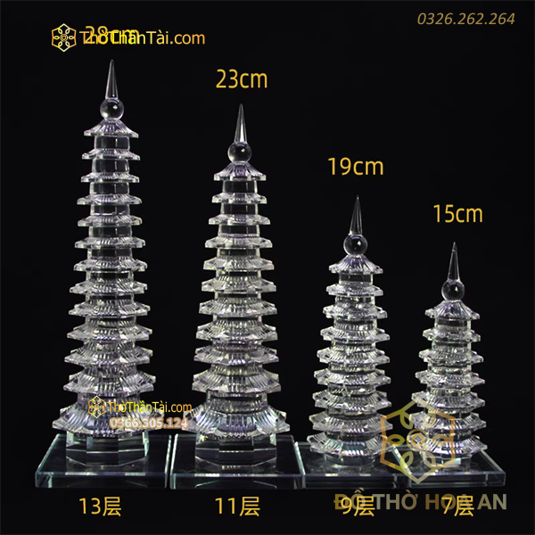 Tháp Văn Xương Pha Lê Trắng