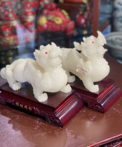 Cặp Tỳ Hưu Phong Thủy Bột Đá Trắng
