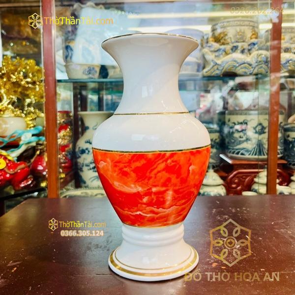 Lọ Hoa Vân Đá Đỏ