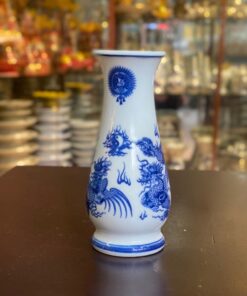 Lọ Hoa Dáng Huệ Rồng Men Trắng