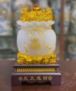 Túi Tiền Vàng Màu Trắng Chiêu Tài