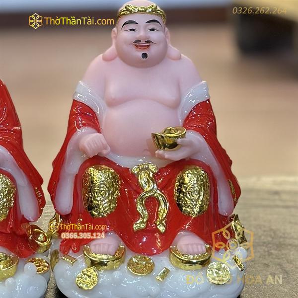 Tượng Thần Tài Thổ Địa Mây Bột Đá Đỏ