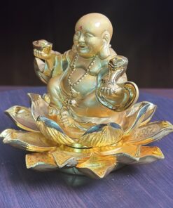 Tượng Di Lặc Tọa Sen Đặt Ô Tô-Bàn Làm Việc