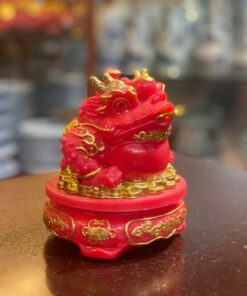 Cóc Thiềm Thừ Phong Thủy Đế Xoay Bột Đá Đỏ
