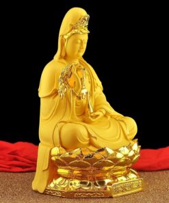 Tượng Phật Bà Quan Âm Composite Vàng