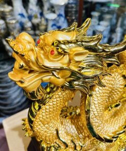 Tượng Rồng Phong Thủy Kéo Xô Tiền