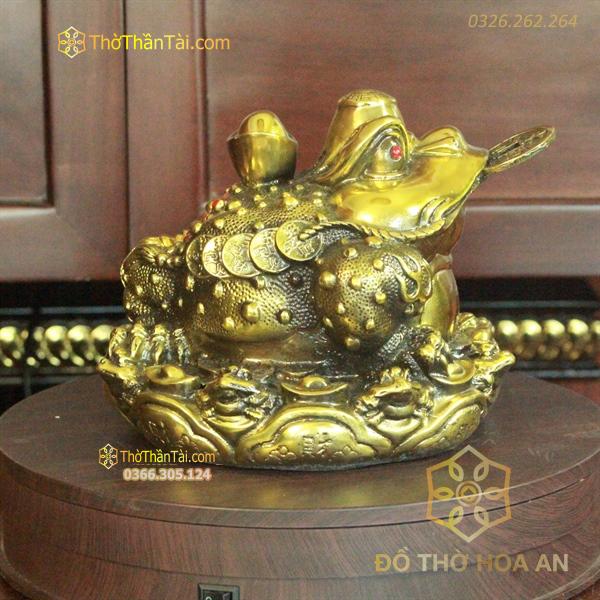 Cóc Thiềm Thừ Phong Thủy Đồng Cõng Vàng Chiêu Tài