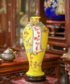 Mai Bình Vạn Sự Như Ý Men Màu Đắp Nổi