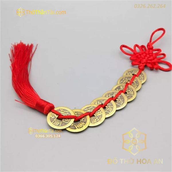 Dây Tiền Bát Trạch/ Dây Tiền Xu 8 Đồng