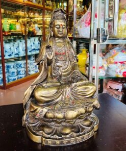 Tượng Phật Bà Quan Âm Tọa Sen Đồng Hun