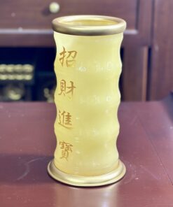 Ống Hương Lưu Ly Vàng Bọc Đồng
