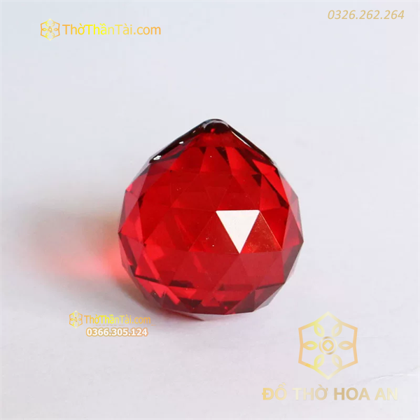 Cầu Treo Phong Thủy Pha Lê Đỏ