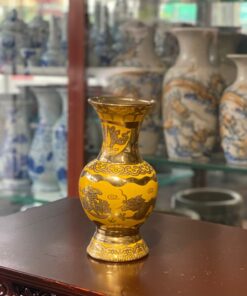 Lọ Hoa Men Vàng Kim Sa