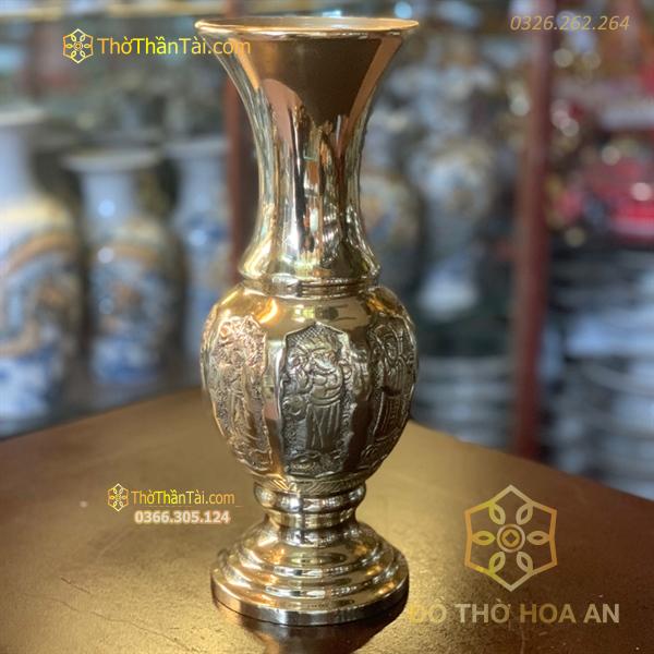 Lọ Hoa Đồng Bát Tiên Đồng Vàng