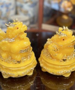 Tỳ Hưu Phong Thủy Đế Xoay Bột Đá Vàng