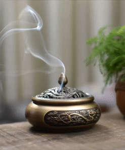 Đốt Trầm Nắp Dáng Bẹt Hiện Đại