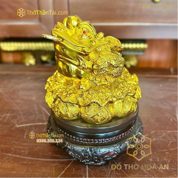 Cóc/Thiềm Thừ Phong Thủy Đế Xoay Vàng Kim