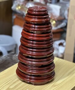 Chân Đế Bát Hương Bằng Gỗ Mít Màu Đỏ