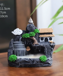 Đốt Trầm Tiểu Cảnh Thác Khói Ngược Chùa 2 Mái