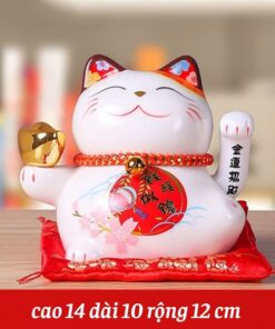 Mèo Thần Tài Maneki Neko Mini 14cm