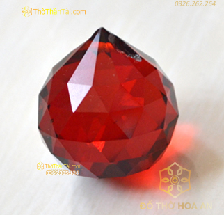 Cầu Treo Phong Thủy Pha Lê Đỏ
