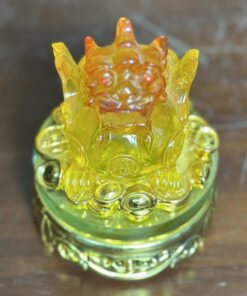 Tỳ Hưu Phong Thuỷ Xoay Đế Kính Lưu Ly Cam