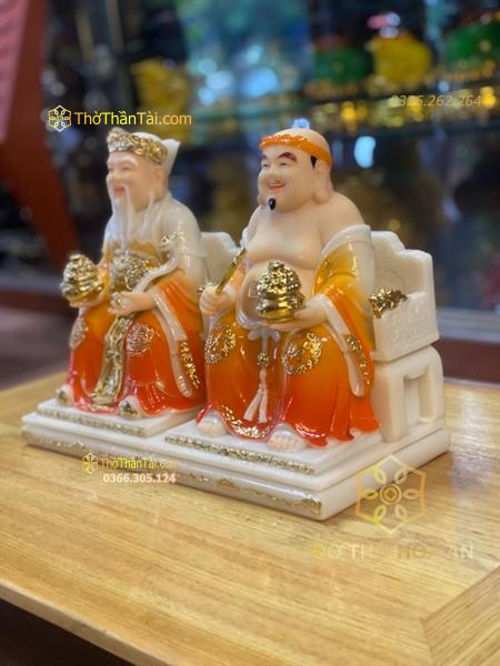 Tượng Thần Tài Thổ Địa Bột Đá Cam DL